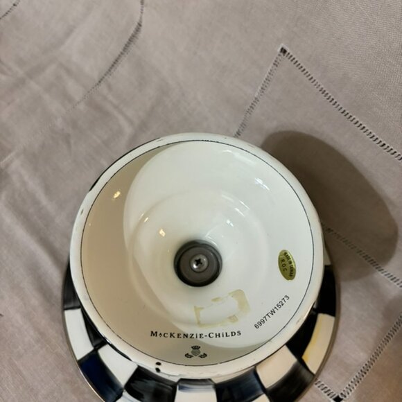 McKenzie Childs Courtly Check 10 oz. compote - Picture 6 of 6
